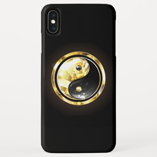 Coques Case-Mate iPhone Yin Yang or sur noir (Dos)