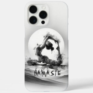 Coque iPhone 16 Pro Max Yoga Reiki à une jambe King Pigeon Pose Aquarelle