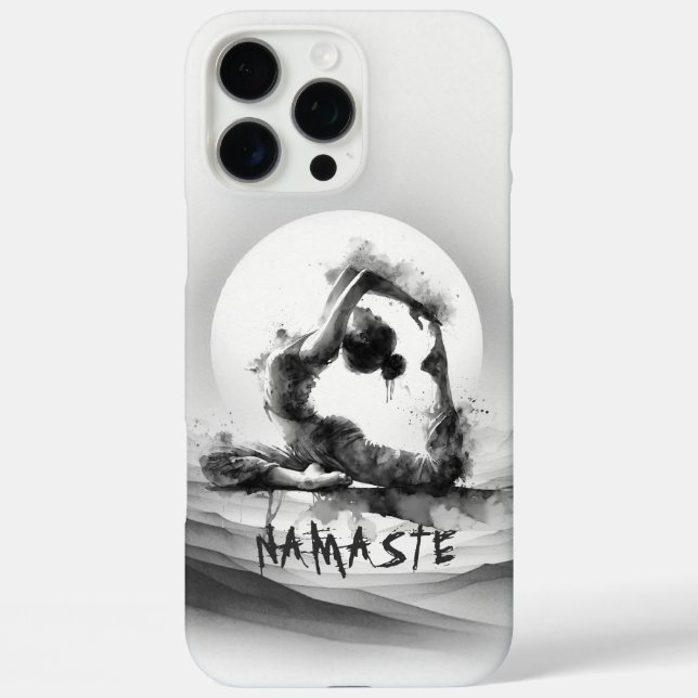 Coques Case-Mate iPhone Yoga Reiki à une jambe King Pigeon Pose Aquarelle (Verso)