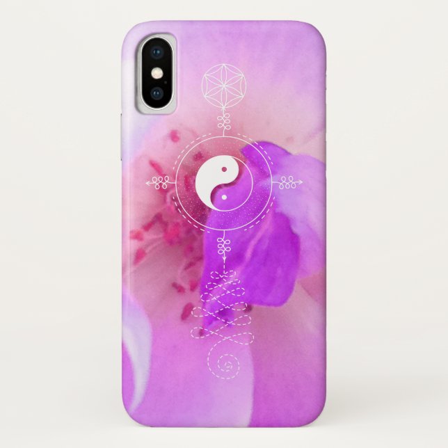 Coques Case-Mate iPhone Yoga Yin rose Yang de Reiki de guérisseur (Dos)