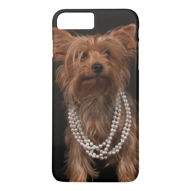 Coques Case-Mate iPhone Yorkie aux perles (Dos)