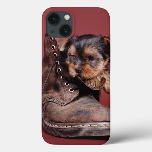 Coques Case-Mate iPhone Yorkie et botte (Verso)