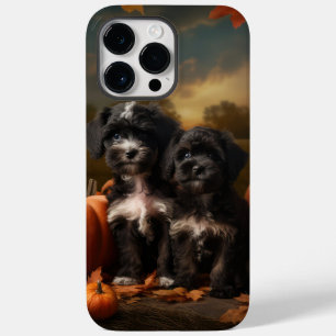 Coque Case-Mate iPhone Yorkipoo Chiot Automne Citrouille délice