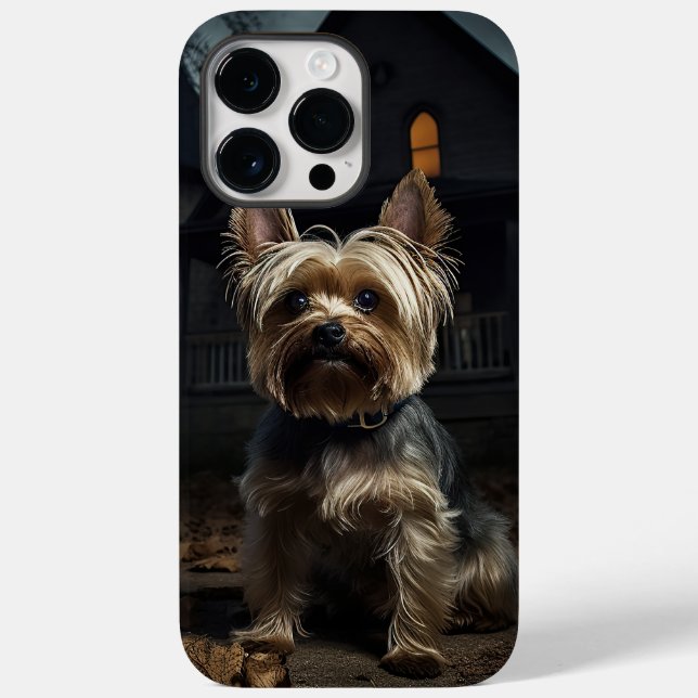 Coques Case-Mate iPhone Yorkshire Terrier Halloween effrayant (Verso)