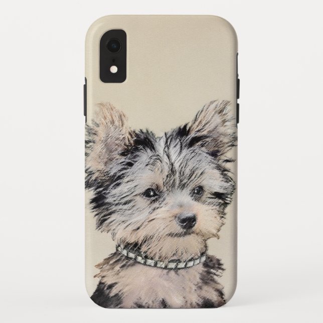 Coques Case-Mate iPhone Yorkshire Terrier Puppy Peinture Chien original (Dos)