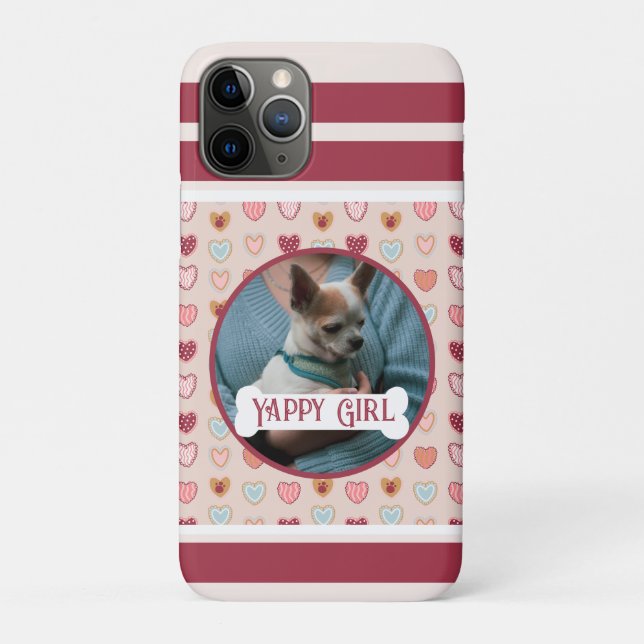 Coques Case-Mate iPhone Your Dog Photo Valentine Heart iPhone 11 Pro Case  (Dos)