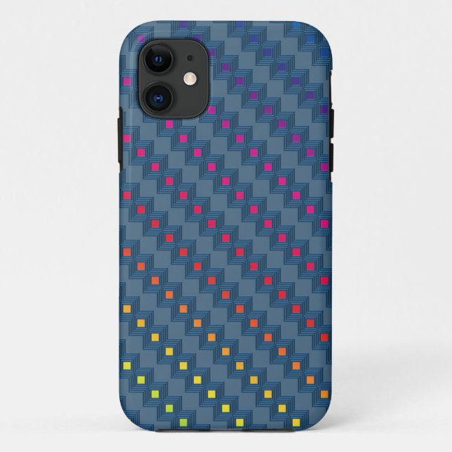 Coques Case-Mate iPhone Zany carrés abstraits (Dos)