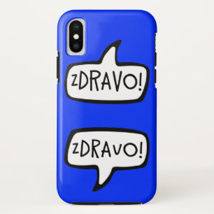 Case-Mate iPhone Case ZDRAVO ! Bulle de discours de salutation serbe bos