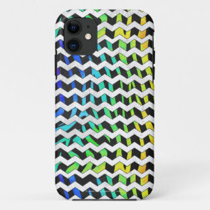 Etui iPhone Case-Mate Zebra Chevron noir et arc-en-ciel