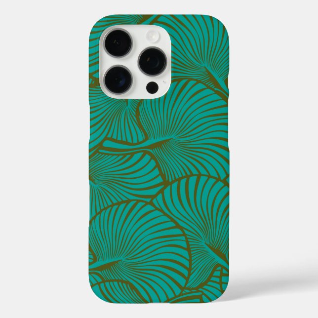 Coques Case-Mate iPhone Zebra Fan Palm Hawaiian Tropical Jade Green (Verso)