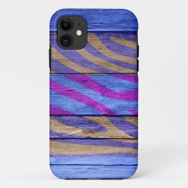 Coques Case-Mate iPhone Zebra Imprimer sur le bois #15 (Dos)