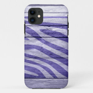 Coque iPhone 11 Zebra Imprimer sur le bois #18
