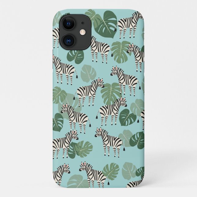 Coques Case-Mate iPhone Zebra Monstera Motif (Dos)