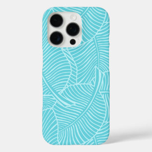 Coque iPhone 16 Pro Zebra Palm Hawaiian Tropical Aqua