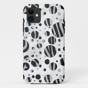 Case-Mate iPhone Case Zebra Polka point noir et gris clair