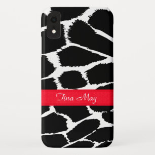 Coque Case-Mate Pour iPhone Zebra poster de animal noir rouge