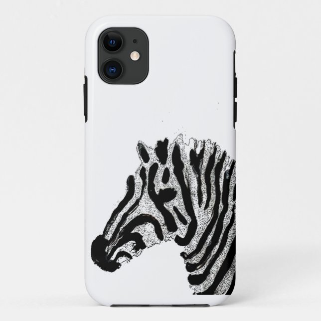 Coques Case-Mate iPhone Zebra Print Grandes noir et blanc (Dos)