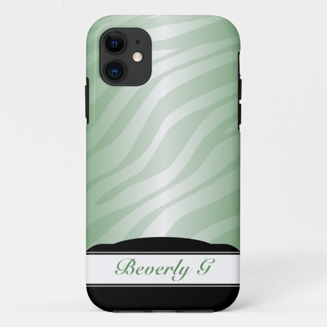 Coques Case-Mate iPhone Zebra Print Green Fusion Personnalisé iPhone 5 Coq (Dos)