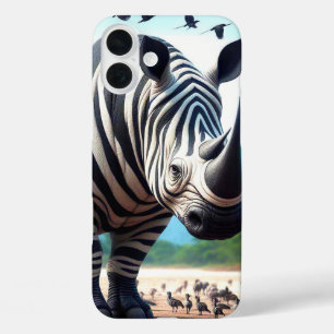 Coque Pour iPhone 16 Plus Zebra Rhino