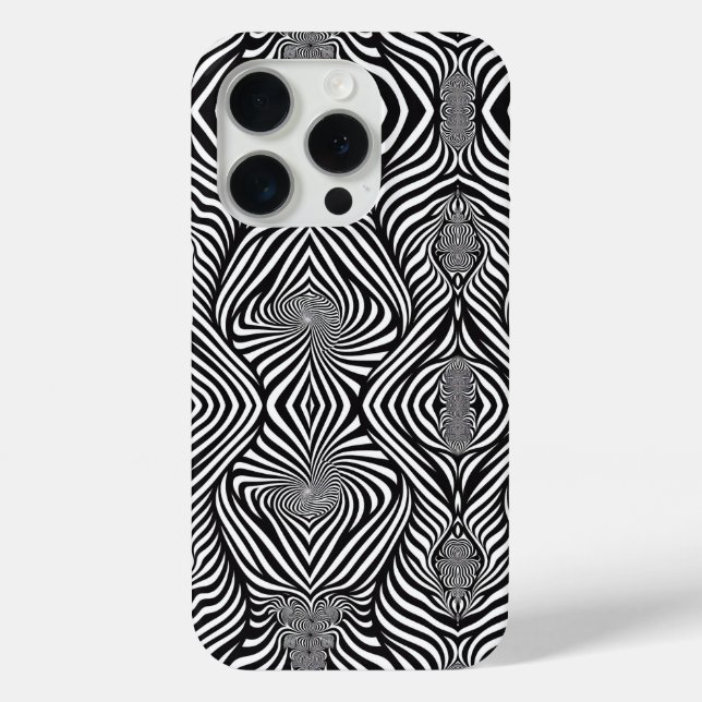 Coques Case-Mate iPhone Zèbre Abstrait B & N (Verso)