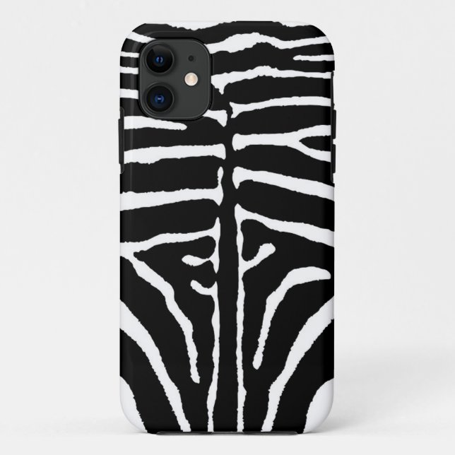 Coques Case-Mate iPhone Zèbre en noir et blanc (Dos)