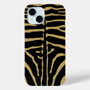 Coque Case-Mate iPhone Zèbre en noir et or