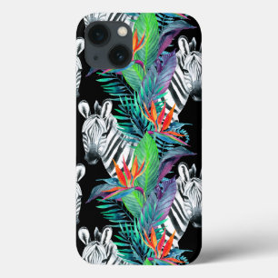 Case-Mate iPhone Case Zèbre et motif de fleurs exotique