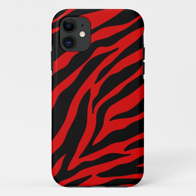 Coques Case-Mate iPhone zèbre rouge (Dos)