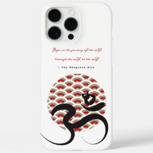 Coques iPhone 16 Pro Max Zen Asiatique Rouge Soleil Yoga Moderne Calligraph