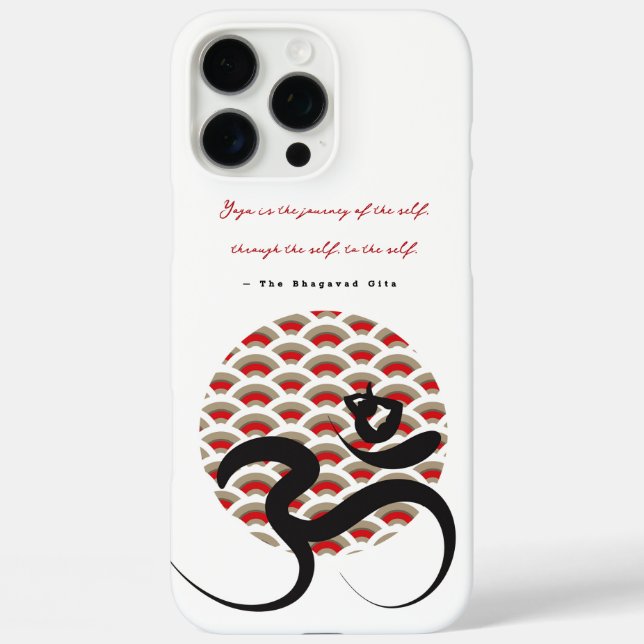 Coques Case-Mate iPhone Zen Asiatique Rouge Soleil Yoga Moderne Calligraph (Verso)