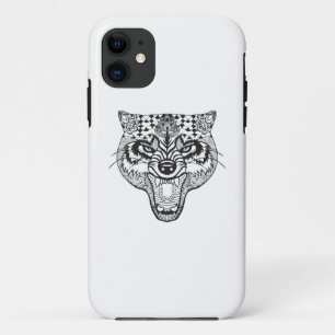 Coque iPhone 11 Zentangle a inspiré le loup