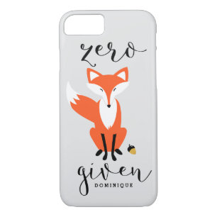Coque iPhone 7 Zero Fox Donné Funny Pun Personnalisé