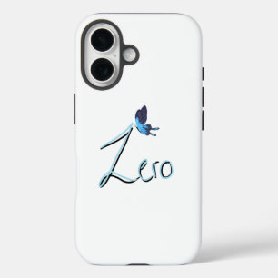 Coque Pour iPhone 16 ZERO Papillon Bleu Noir et Bleu Dégradé iPhone