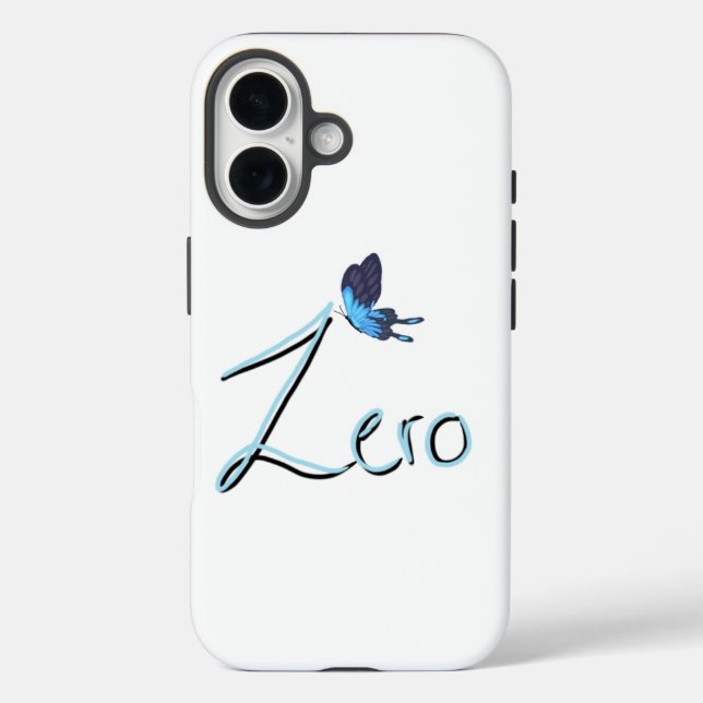 Coques Case-Mate iPhone ZERO Papillon Bleu Noir et Bleu Dégradé iPhone (Verso)