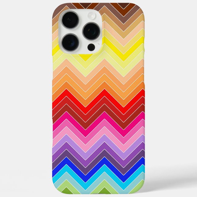 Coques Case-Mate iPhone Zig Zag Arc-en-ciel (Verso)