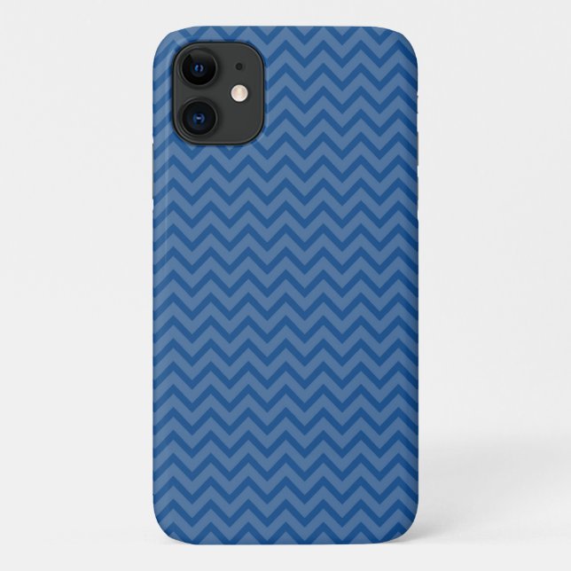 Coques Case-Mate iPhone Zigzag bleu, Chevron bleu, Motif géométrique (Dos)