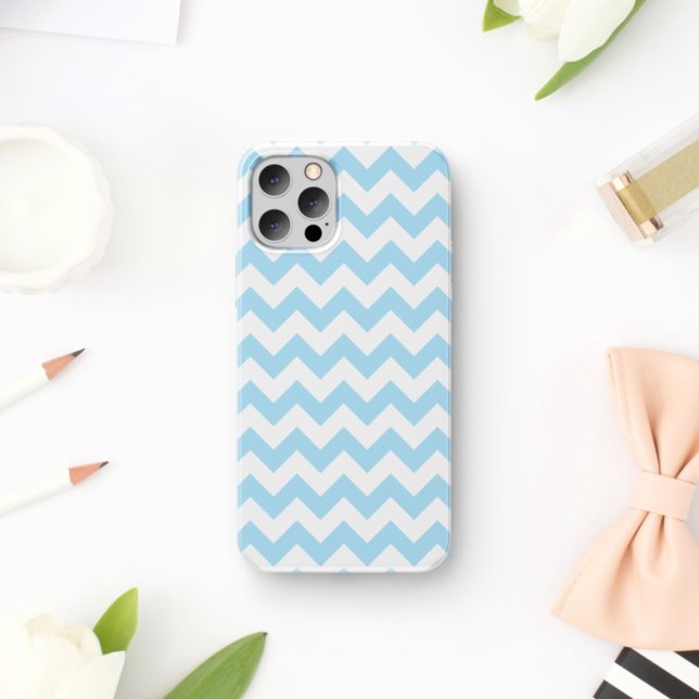 Coques Case-Mate iPhone Zigzag bleu, Chevron bleu, Motif géométrique (Créateur téléchargé)