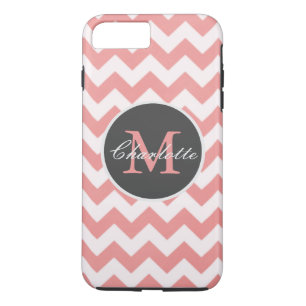 Coque Case-Mate iPhone ZigZag Chevron Chic Monogrammed Motif rose