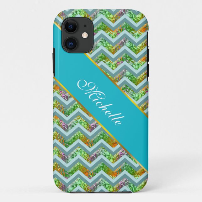 Coques Case-Mate iPhone ZigZag en verre tendu (Dos)