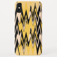 Zigzag jaune et noir Abstrait Chevron
