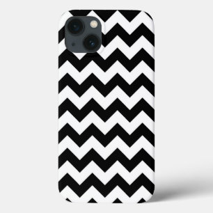 Coques Pour iPhone Zigzag noir et blanc horizontal