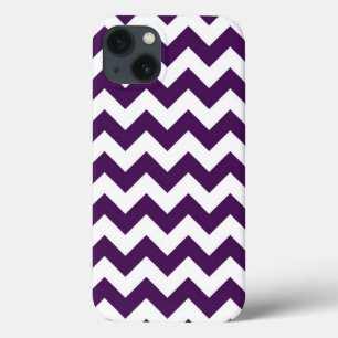 Etui iPhone 13 Zigzag pourpre et blanc