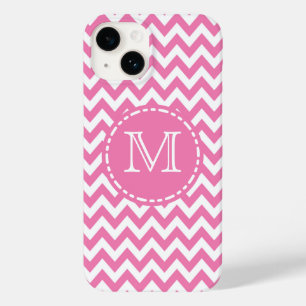 Coque Case-Mate iPhone ZigZag rose / Motif Chevron - Monogramme