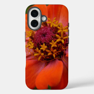 Coque Pour iPhone 16 Zinnia Orange Fleur Sauvage Florale Nature