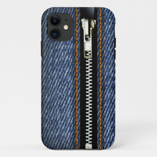 Coque iPhone 11 Zip It Up - Trompe L'Oeil bleu denim