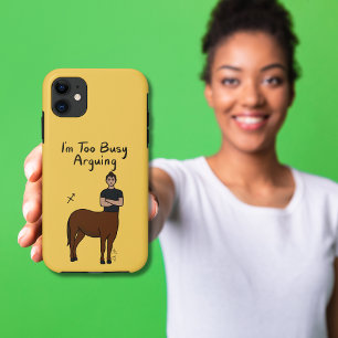 Case-Mate iPhone Case Zodiac Sagittarius "Je suis trop occupé Arguing"
