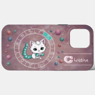Case-Mate iPhone Case Zodiac Scorpio Cute Chat Roue Planète Astrologie