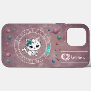 Case-Mate iPhone Case Zodiac Virgo Cute Chat Roue Planète Astrologie