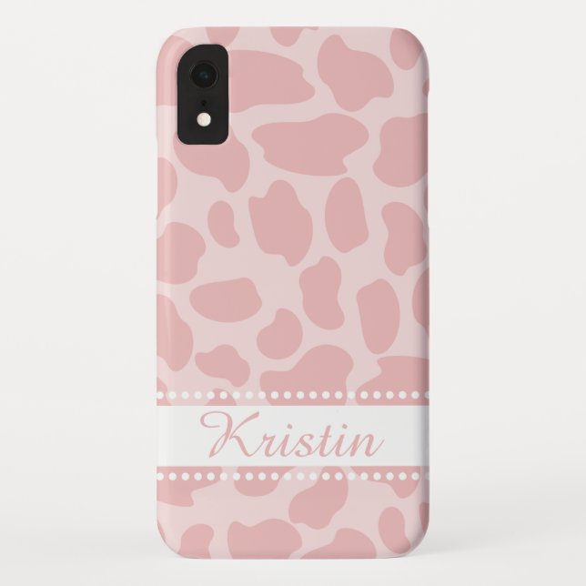 Coques Case-Mate iPhone Zones de girafe rose (Dos)