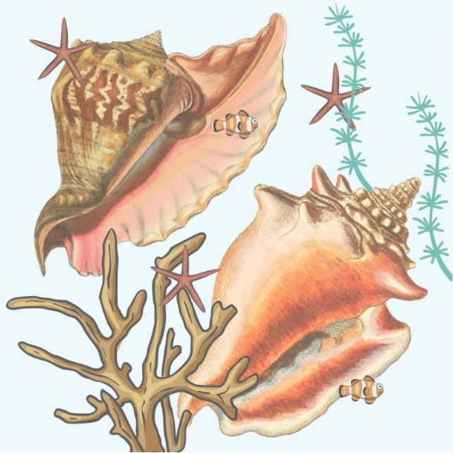 Coques Grasses de poisson Starfish, Stickers de vi (Devant)